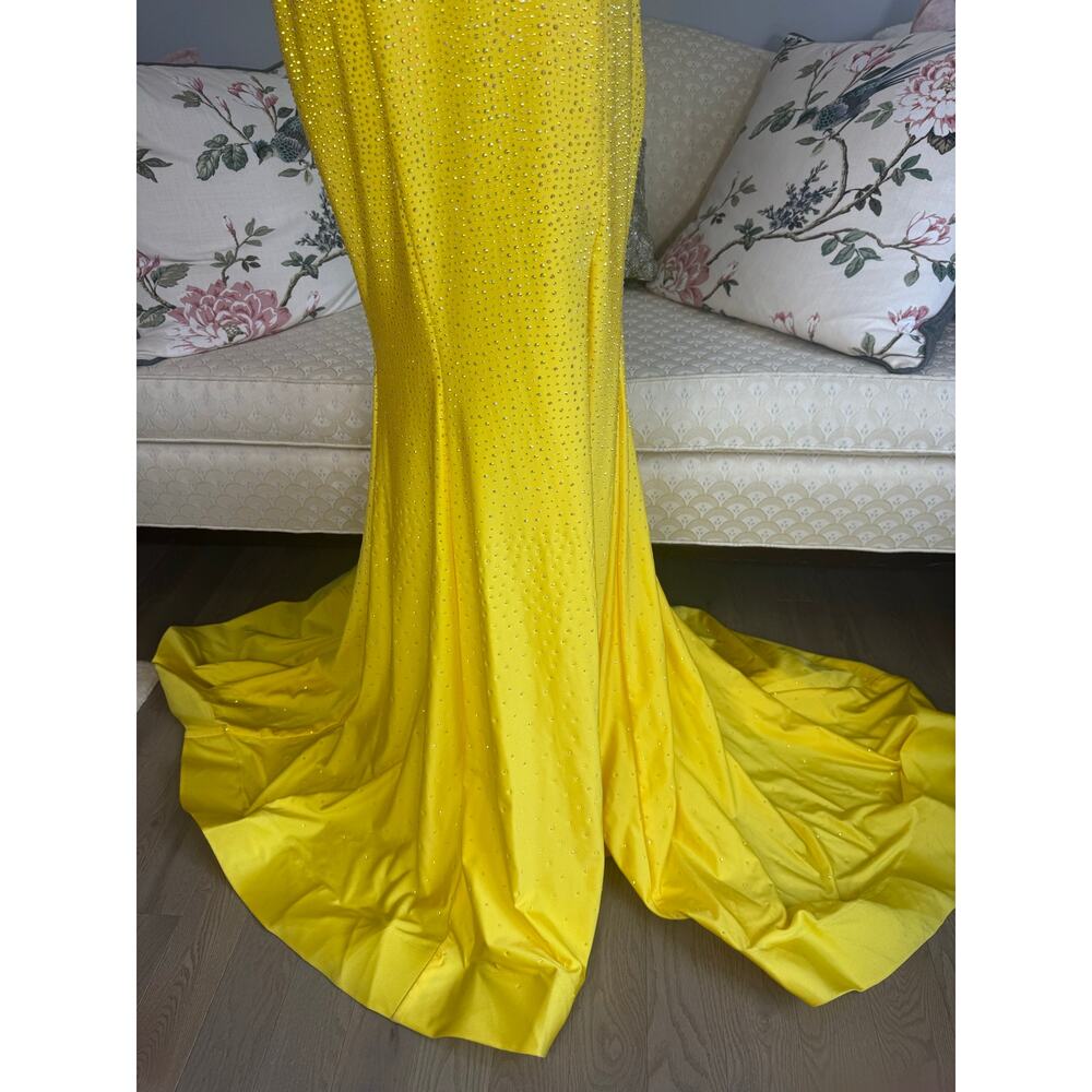 Sherri Hill Golden Hour Crystal One-Shoulder Gown NWT Size 8 | $480 MSRP | TLC - Picture 15 of 15